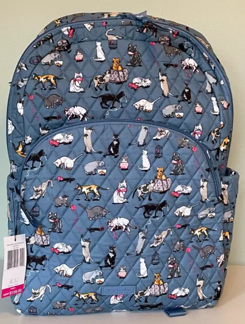 Vera Bradley Essential Large Backpack CAT'S MEOW MSRP $159 ~ NWT