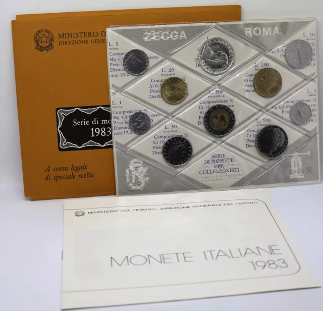 1983 Repubblica Divisionnaire Monnaie 10 Monnaies FDC En Scellée Monnaie MF24074