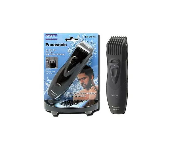 Panasonic Mens Body Hair & Beard Trimmer Clipper Adjustable Easy Rinse ER2403K