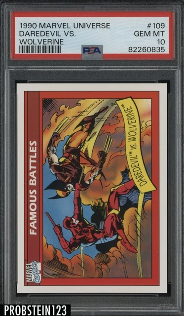 1990 Marvel Universe #109 Daredevil VS Wolverine PSA 10 GEM MINT