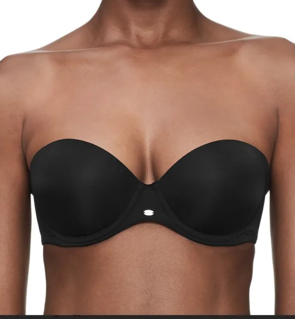 Calvin Klein Naked Glamour Convertible Strapless Push Up Bra Nude