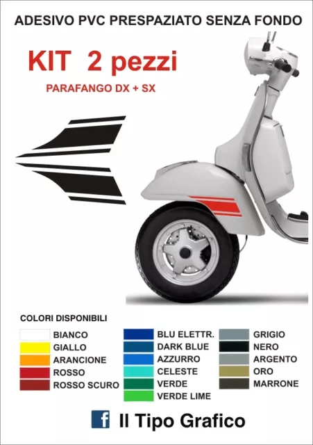 KIT ADESIVI FREGI Vespa PX LML Star parafango - Moto Scooter - Vari colori  EUR 7,90 - PicClick IT