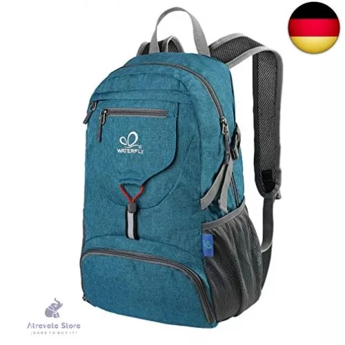 WATERFLY Ultraleicht Faltbar Klein Rucksack: 20L Leicht Packable Wanderrucksack