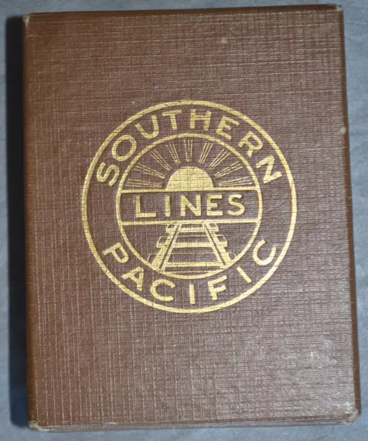 Vtg Souvenir Southern Pacific Lines Full Deck Playing Cards Salad Bowl Ad Bklt