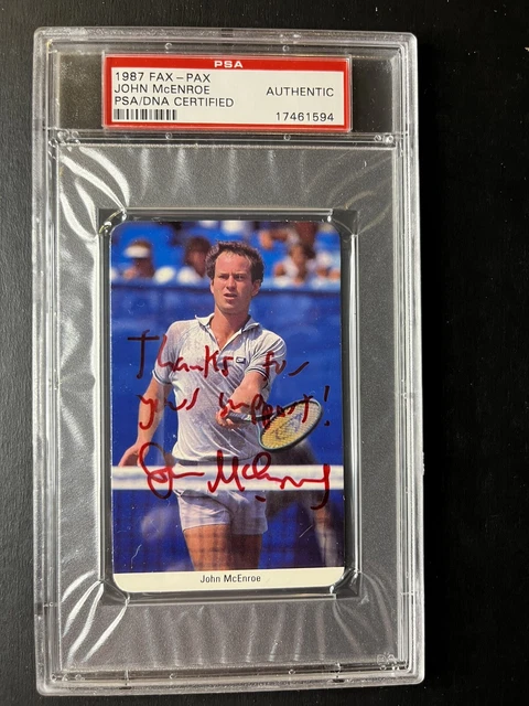 1987 Fax-Pax John McEnroe Signed Rookie Card PSA /DNA Auto HOF