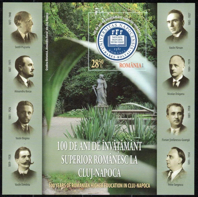 2019 Rumänien, Block Universität, postfrisch/MNH, MiNr. 808, ME 21,-