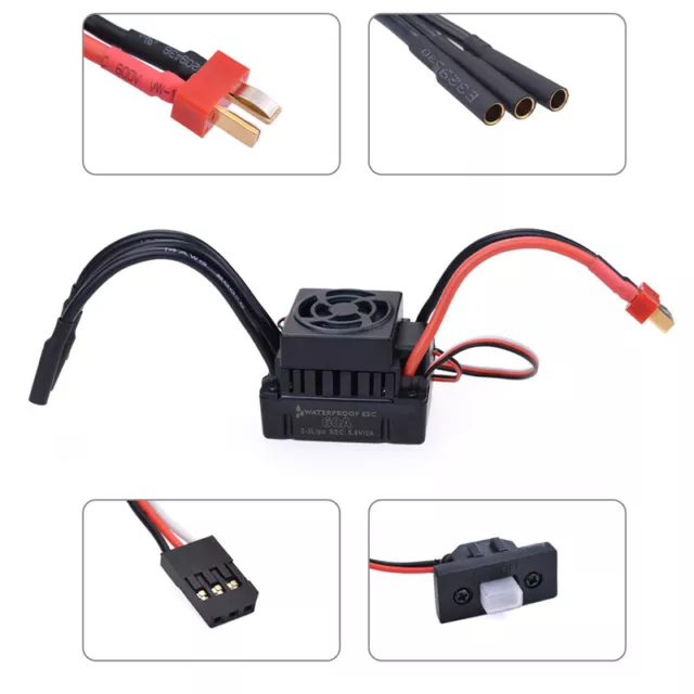 F540-V2 4370KV Sensorless Waterproof Motor 3.175mm+60A ESC For 1/10 RC Car 3