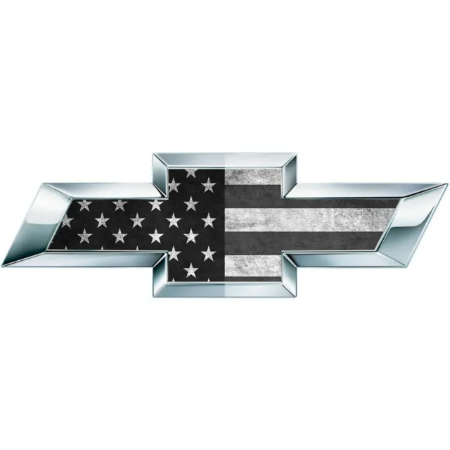 CJ 2 B/n Bandiera americana US Universal Chevy Bowtie Fogli in vinile...