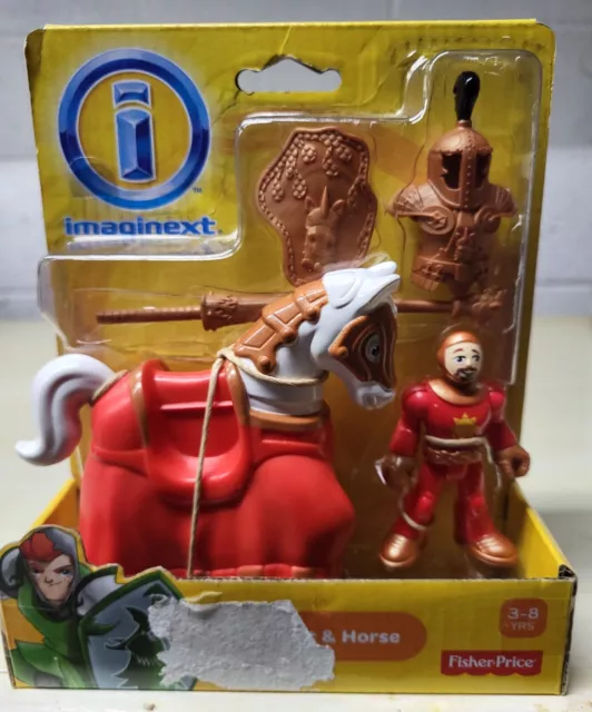 NEW IMAGINEXT Red Knight Action Figure & Horse Two Pack W9547 2013 medieval