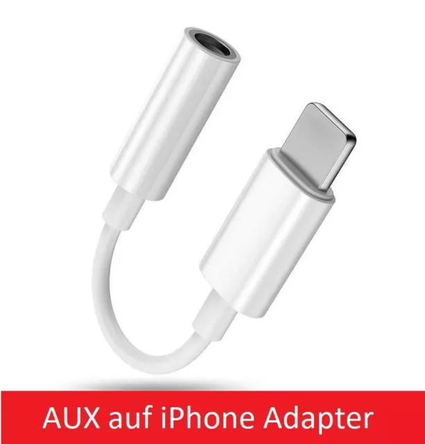 Audio Aux für iPhone Adapter auf Klinke Kabel Kopfhörer Stecker 3,5mm Aux IOS