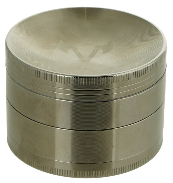 2.5" Sunken VIKING AXE Grinder 4 Piece Spice Crusher Gift Box Gunmetal Color