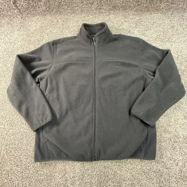 Timberland Jacket Adult 2XL XXL Black Outdoors Zip Fleece Coat Casual Mens
