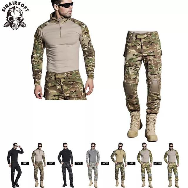 New Cool Army G3 Combat Uniform Shirt & Pants Set Military Airsoft MultiCam Camo