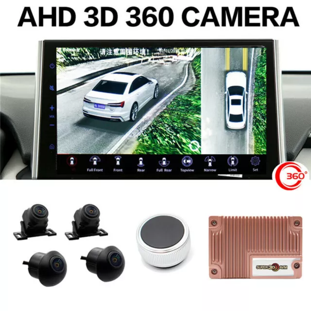 3D 360° Panorama Vogelperspektive Auto Einparkhilfe Kamera System DVR Recorder