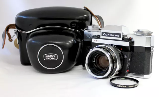 [ N.Mint ] Zeiss Ikon Contarex Super Avec Planar 50mm F/2 & Étui / Sangle De