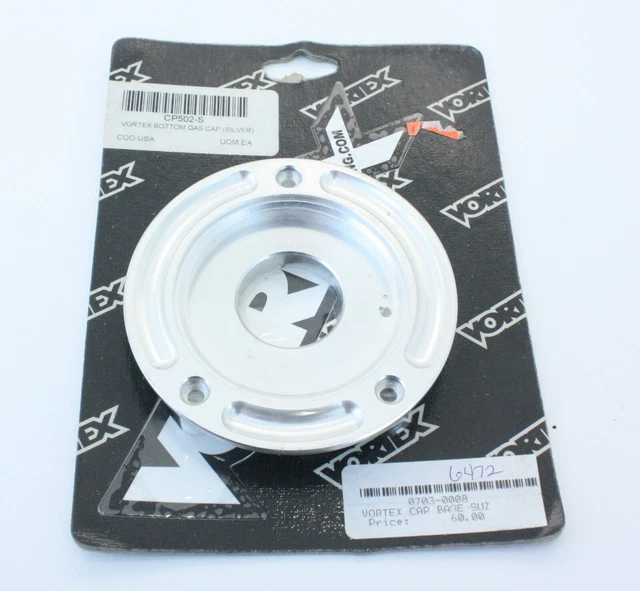 Vortex Fuel / Gas Silver Cap Base for Suzuki 04-05 GSXR 600, 750, 03-05 GSXR1000