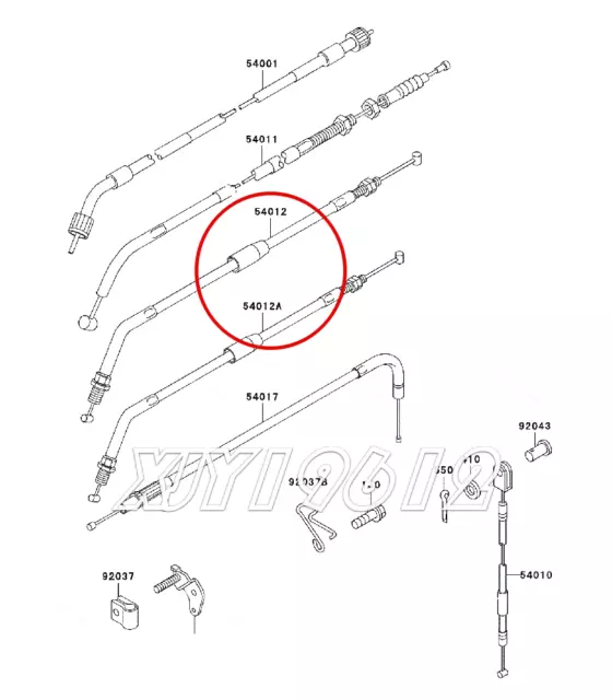 Throttle Cable Set For Kawasaki KLR 650 KL650 1987-2007