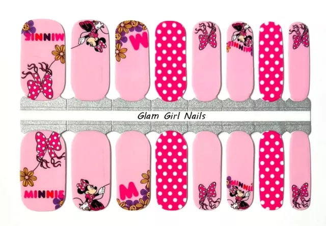Minnie Mouse Mickey Disney Nail Polish Strips / Nail Wraps / Nail Stickers