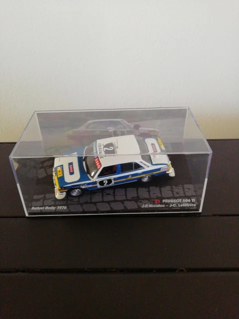 Miniature Peugeot 504 Safari Rally Kenya 1976 - IXO Altaya 1/43 - Neuf En Boîte