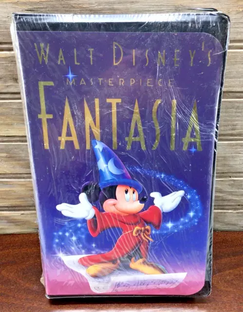 Vtg 1991 Walt Disney Masterpiece FANTASIA VHS #1132 Black Clamshell SEALED RARE