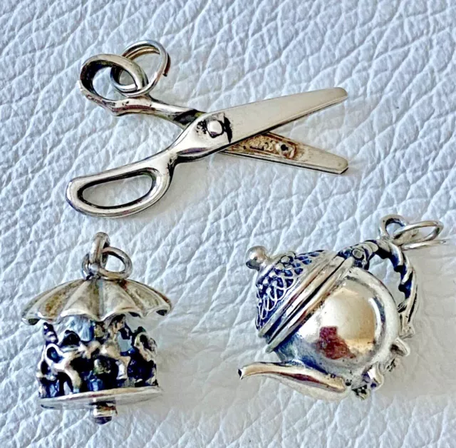 Vintage Sterling Silver Moving Mechanical Articulated Charms YOU CHOOSE 2