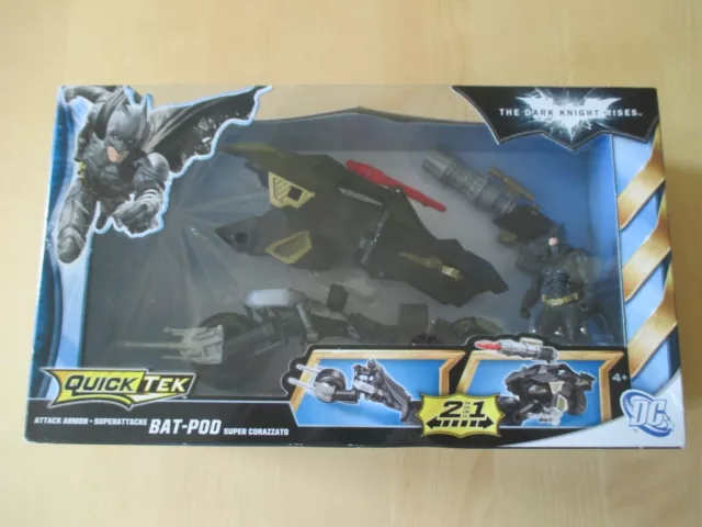 The Dark Knight Rises Batman Batpod Quiktech 2 in1 DC Comics 2012 MATTEL