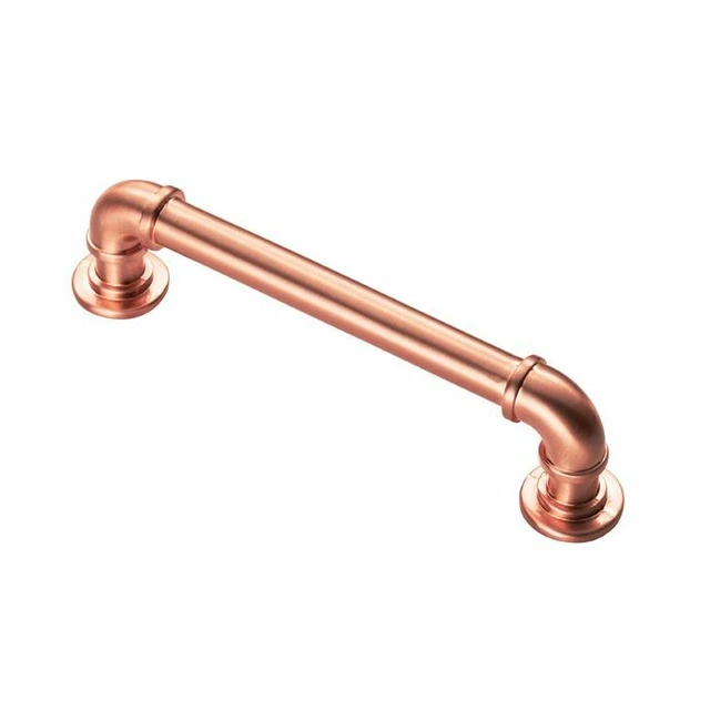 FTD Cabinet Pull Handles Kitchen Cupboard PIPE Door Drawer Handle - SATIN COPPER