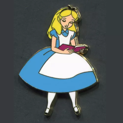 Disney Pins Alice in Wonderland Reading Down the Rabbit Hole Anniversary Pin