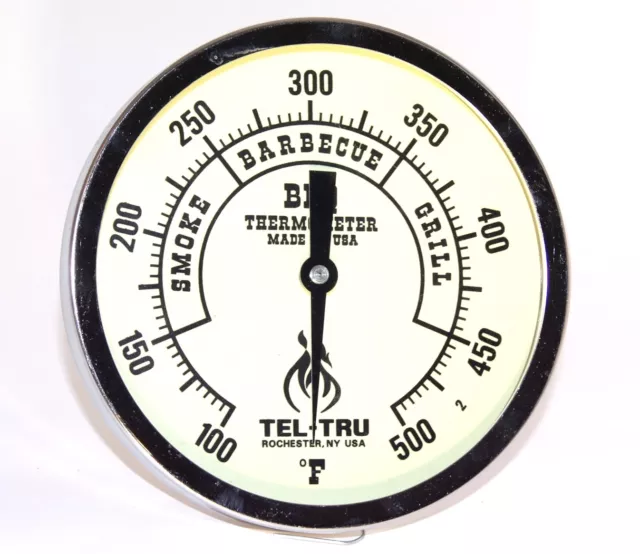 Tel-Tru Glow in the Dark Barbecue Thermometer Long 4 Stem