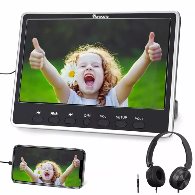 12" Tragbarer DVD Player Auto Kopfstütze Monitor Für Kinder HDMI USB AV-IN/OUT