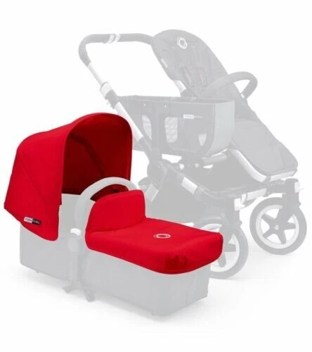 Bugaboo Donkey Extendable Tailored Fabric Set Hood And Apron Red - Open Box Bugaboo Donkey Extendable Tailored Fabric Set Hood And Apron Red - Open Box
