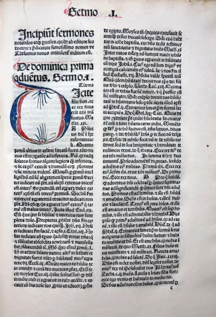 Seltene Inkunabel Strassburg Petrus De Palude Spätgotisch Kloster St. Petri 1486