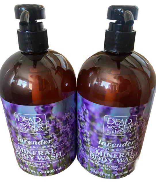 2 x Dead Sea Collection Lavender Mineral Jumbo Body Wash 1000ml