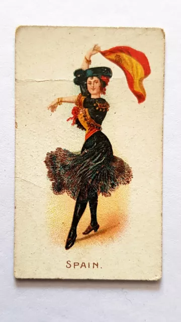 W.D.&.H.O. WILLS CIGARETTE CARDS FLAG GIRLS OF ALL NATIONS Overseas Issue  1908