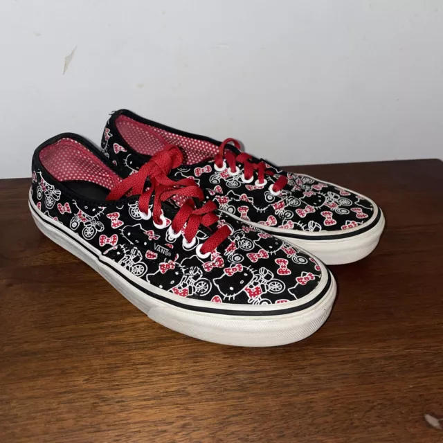 VANS All Over Print HELLO KITTY Shoes Women's Size 8 Lace Sneakers