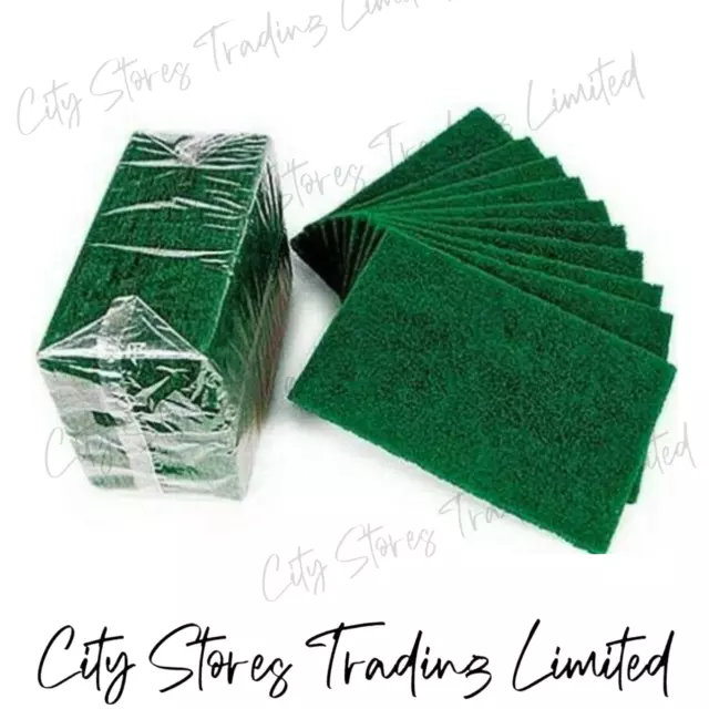 Green Scourers Extra Heavy Duty Catering Professional Scouring Pads