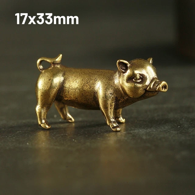 Chinese Zodiac Pig Metal Pendant Fine Craftsmanship Pure Copper 3 3x1 7cm