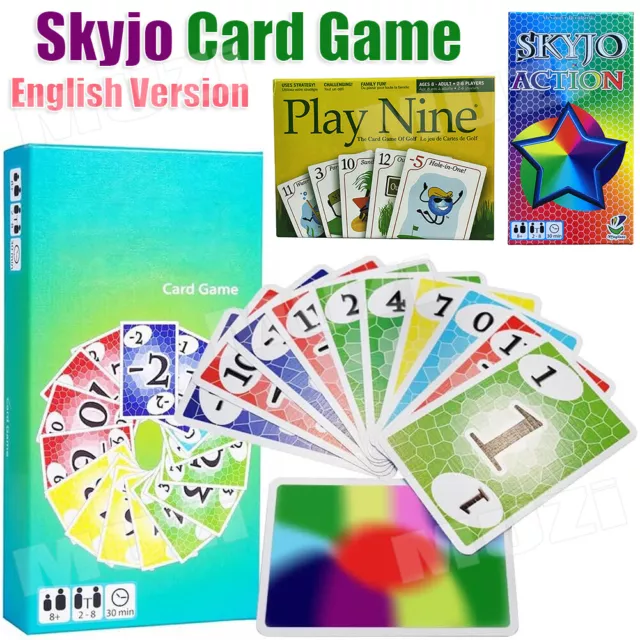 1 Box Multiplayer SKYJO Action Card Game All English Card Games Skyjo Card  Game Party Games