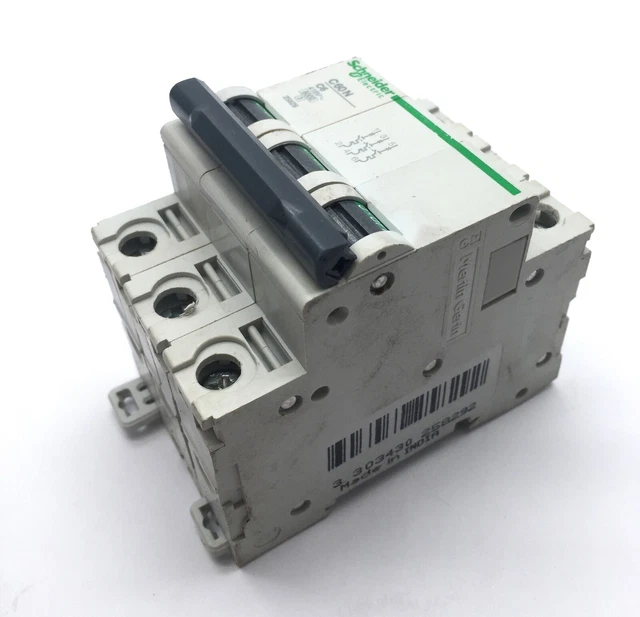 Schneider 25829 Miniature Circuit Breaker C60N 6A 3P 415VAC C-Curve MCB Schneider 25829 Miniature Circuit Breaker C60N 6A 3P 415VAC C-Curve MCB