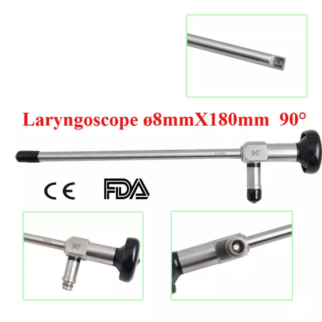 CAREJOY Laryngoscope 90° ø8x180mm Endoscope For Storz Stryker Olympus Wolf