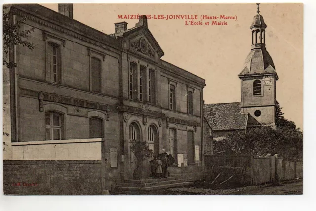 MAIZIERES LES JOINVILLE  Haute Marne CPA 52 l' école et la mairie
