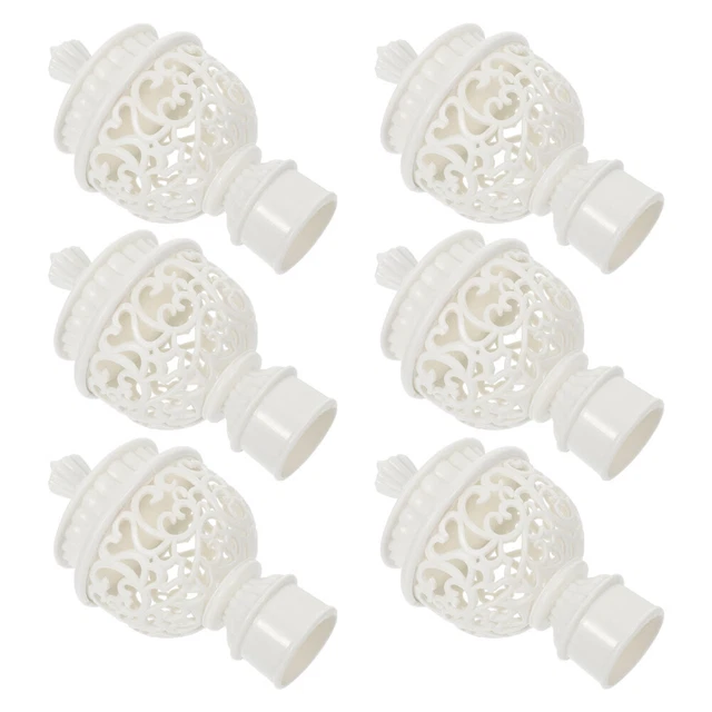 2 Embouts De Fermeture Tringle à Rideaux, Diam. 20mm Métal Nickel