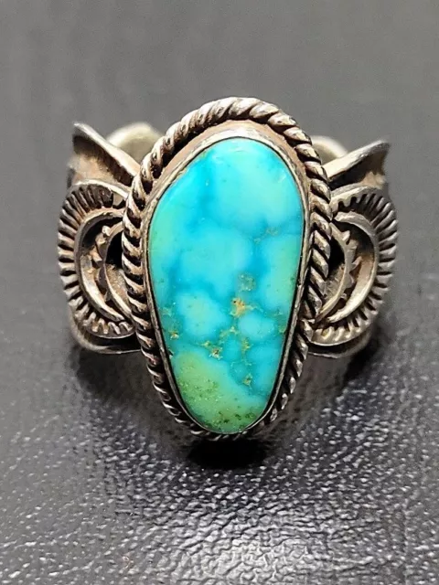 Sunshine Reeves Turquoise Ring Size US 8 Sterling silver 925 tribe navajo Design