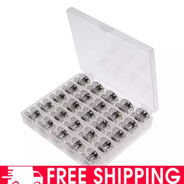 250pcs Empty Metal Bobbins Spool Storage Case Box for Sewing Machine