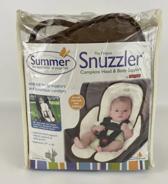 Summer Infant Snuzzler Complete Head Body Support Birth-5 Years White Brown New