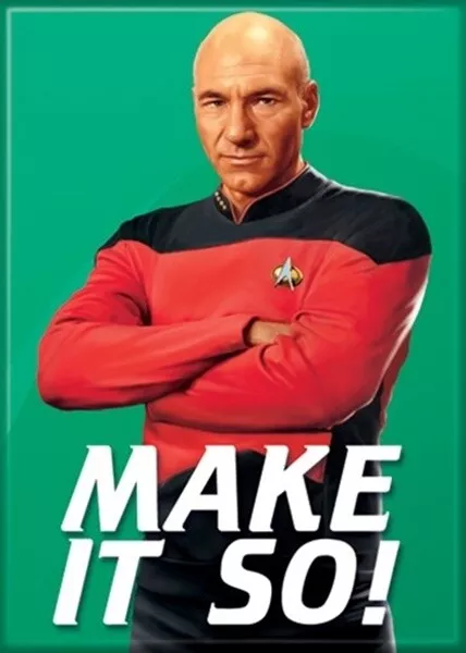 Star Trek: The Next Generation Make It So! Captain Picard Magnet NEW UNUSED