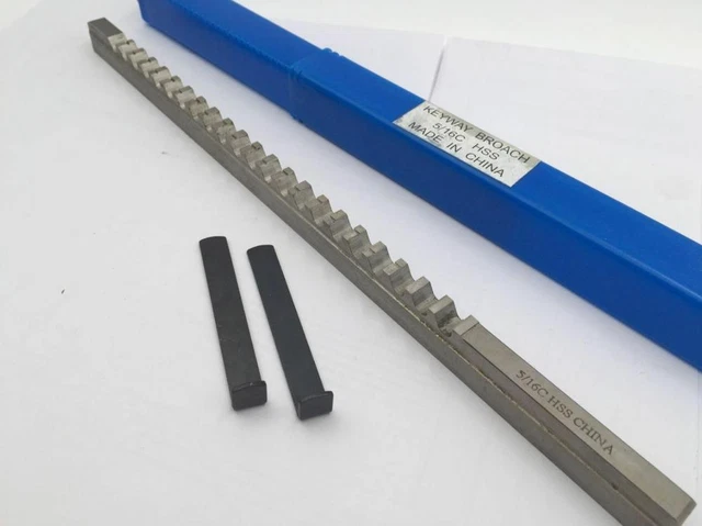 5/16" C Push Type Keyway Broach Cutter 5/16 Inch HSS Involute Spline CNC Cutting