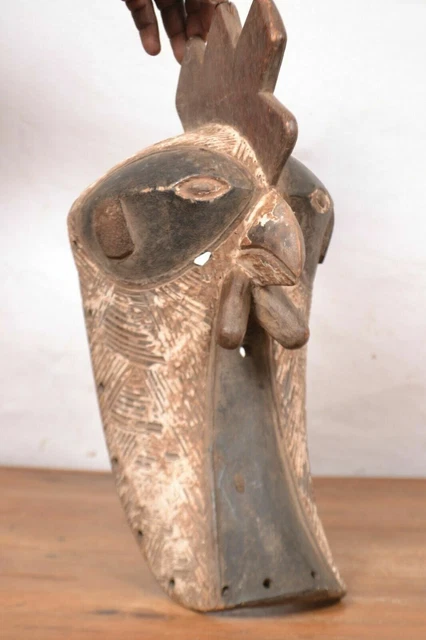 African tribal art,Songye chicken  mask  from Democratic Republic of Congo