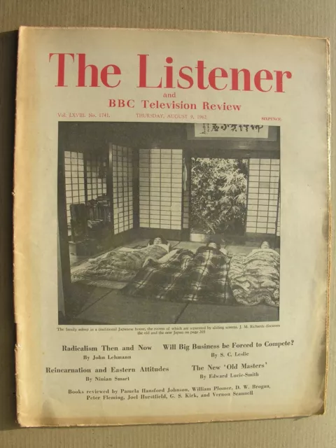 1962 THE LISTENER August 9 Ninian Smart, Henry Moore, Malcolm Bradbury New Japan