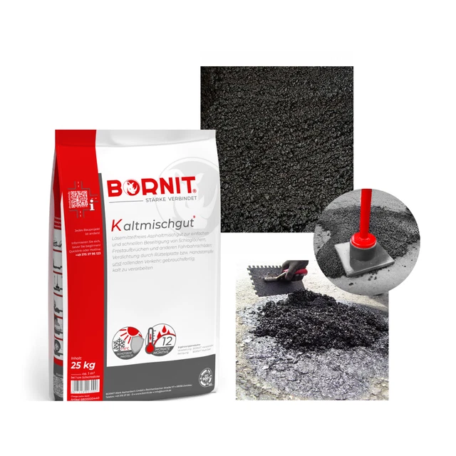 25 kg Kaltasphalt Kaltmischgut Reparaturasphalt Bitumen Asphalt 1 Sack